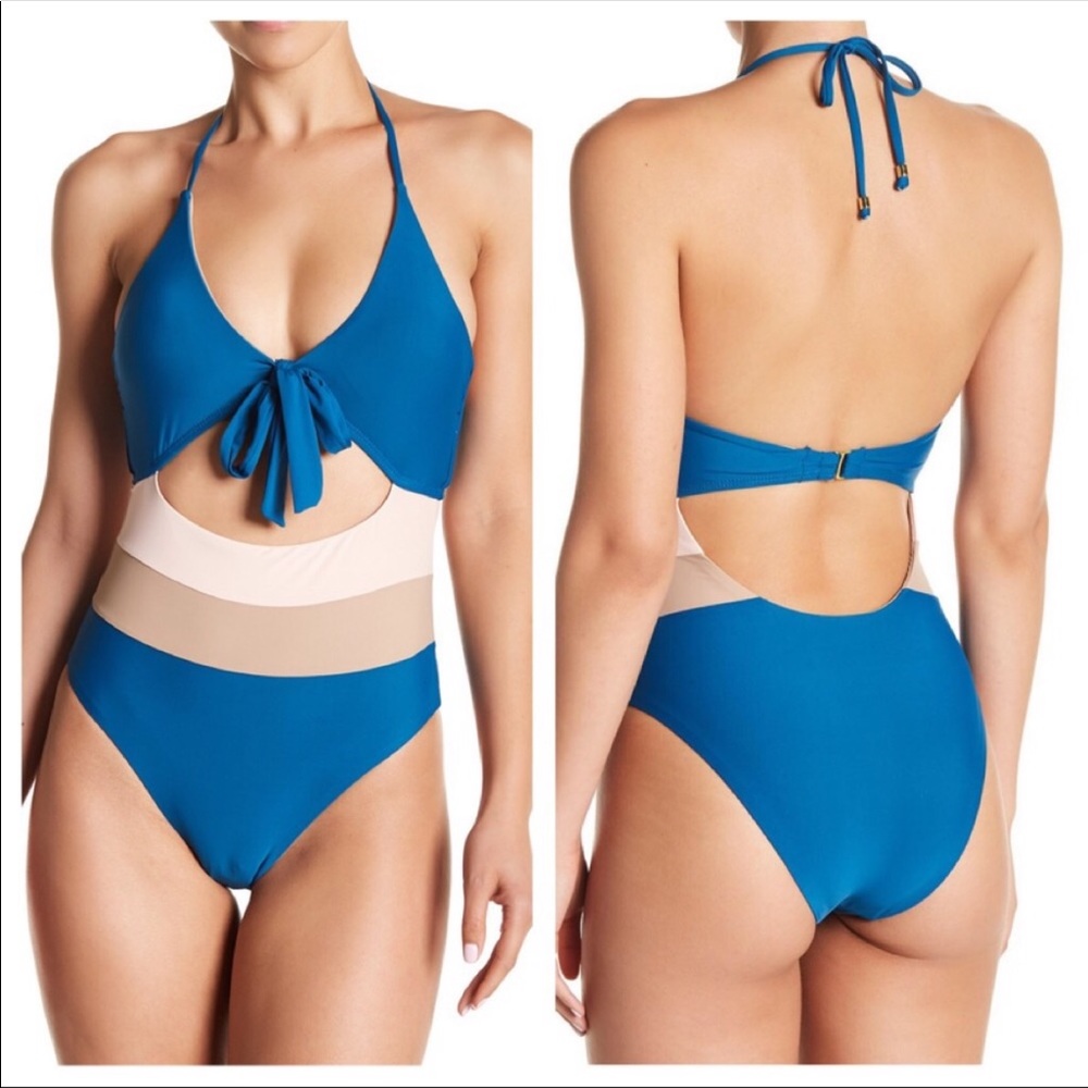 Ella Moss Tri-Colored One Piece with Cut Out